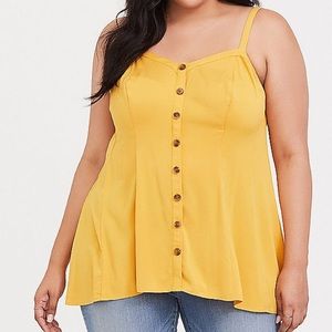 NWT- TORRID Mustard Yellow Top